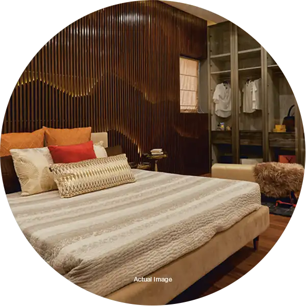 Bedroom design in premium 4 BHK luxury flats in Pune